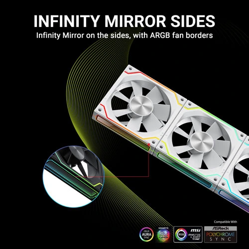 Ant Esports Shiftflow ARGB 120mm 3-in-1 Cabinet Fan (White)